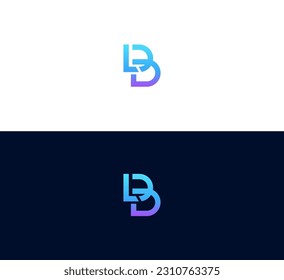 Initial BL, LB, DD Letter logo vector template design. Simple Linked Letter BL, LB Logo design.