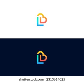 Initial BL, LB Letter logo vector template design. Simple Linked Letter BL, LB Logo design.