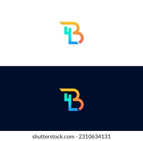 Initial BL, LB Letter logo vector template design. Simple Linked Letter BL, LB Logo design.