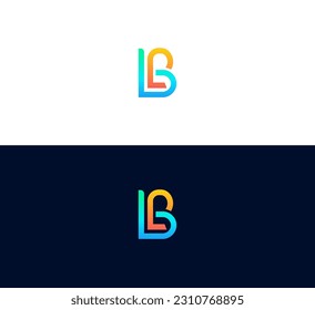 Initial BL, LB Letter logo vector template design. Simple Linked Letter BL, LB Logo design.