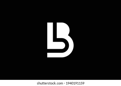 Initial BL LB modern monogram and elegant logo design, Professional Letters Vector Icon Logo on black background.