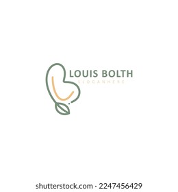Initial BL and Leaves Logo design inspiration