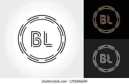 Initial BL Letter Logo With Creative Modern Business Typography Vector Template. Creative Abstract Letter BL Logo Design