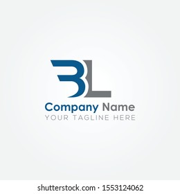 Initial BL Letter logo vector template design. Linked Letter BL Logo design.