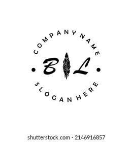 Initial BL letter logo vector illustration