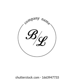 Initial BL logo branding luxury design template 