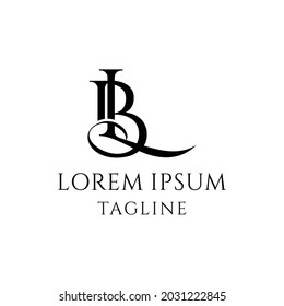 initial BL Logo Design vector