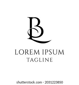 initial BL Logo Design vector