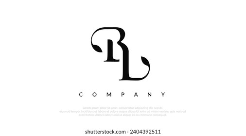 Initial BL Logo Design Vector 