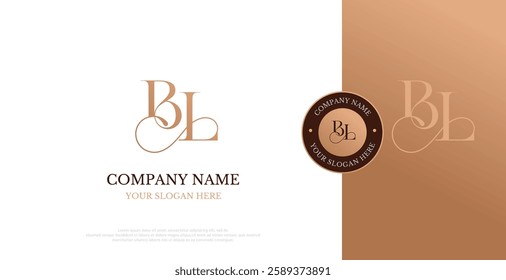 Initial BL Logo Design Vector