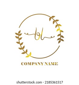 initial BL logo vector handwriting signature Elegant branding art