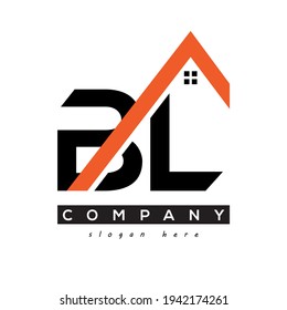 initial BL real estate logo vector