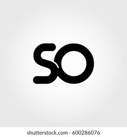 initial so black business logo