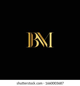 Initial Black Letter BM or MB Logo With Creative Circle Typography Vector Template. Creative Abstract Letter BM Logo Design