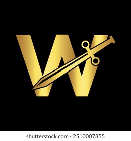 Lâmina inicial Logotipo combinar com a letra W modelo de vetor