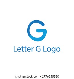 Initial blue letter g brand logo. Vector letter g icon