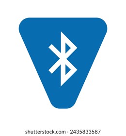 Logotipo inicial de Bluetooth combinado con la plantilla de vector de letra V