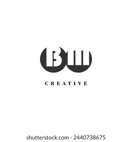 Initial BM company creative label trendy idea brand
