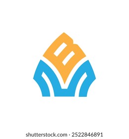 Plantilla inicial del Vector del diseño del logotipo de la letra de BM