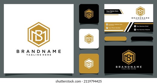 Initial BM or MB letter logo design vector template with business card design