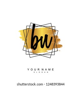 Initial BN handwriting logo vector