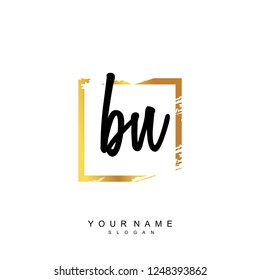 Initial BN handwriting logo vector