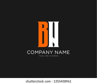 Initial BN monogram simple design logo template vector
