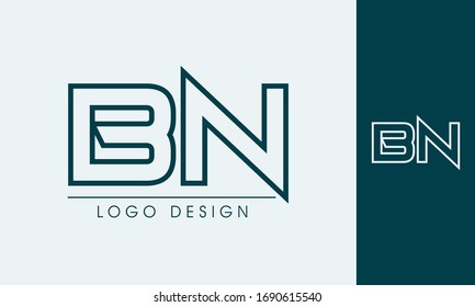 Initial BN NB Letter Logo Design Vector Template. Monogram and Creative Alphabet B N Letters icon Illustration.
