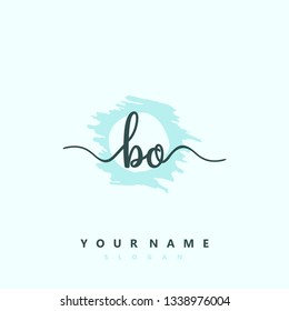 Initial BO handwriting logo