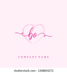 Initial BO handwriting logo