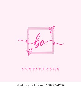 Initial BO handwriting logo