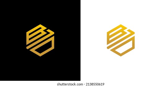 Initial-BO-Letter-Logo-Design-Polygon Monogramm-Symbol-Vektor-Vorlage