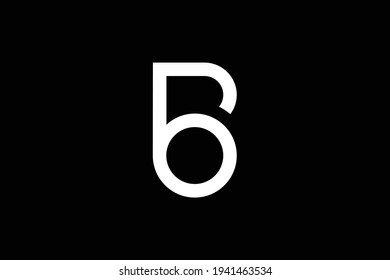 Initial BO OB modern monogram and elegant logo design, Professional Letters Vector Icon Logo on black background.