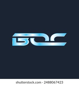 Logo de conception créative d'entreprise moderne d'Technologie simple d'origine BOC