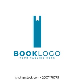 Initial I Book Logo Design. Usable for Education, Business and Building Logos. Flat Vector Logo Design Ideas Template Element