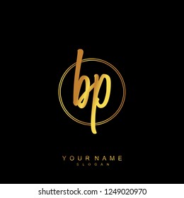 Initial BP handwriting logo vector