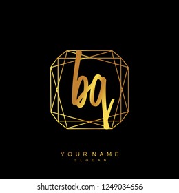 Initial BQ handwriting logo vector