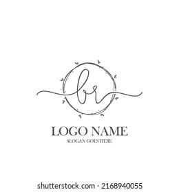 Monograma de belleza BR inicial y elegante diseño de logotipo, logotipo de escritura a mano de firma inicial, boda, moda, floral y botánica con plantilla creativa.