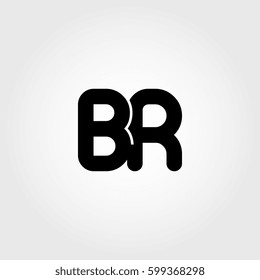 initial br black business logo