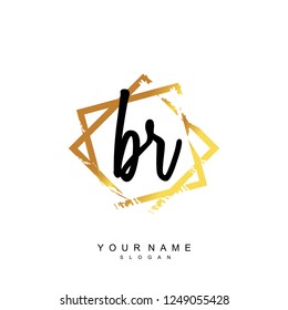 Initial BR handwriting logo vector