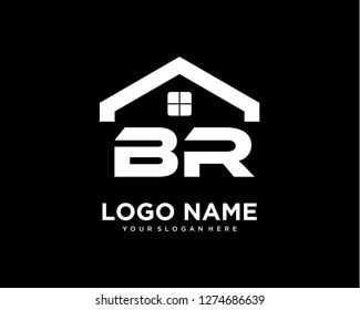 Initial BR home logo vector.