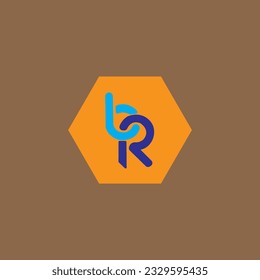 Initial BR letter luxury beauty flourishes ornament monogram logo Swoosh Letter Logo Design for business and company identity. Water Wave BR Logo with modern trendy