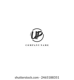 Inicial UP cepillo logo de la empresa identidad de tendencia
