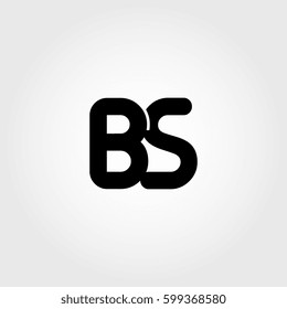 initial bs black business logo