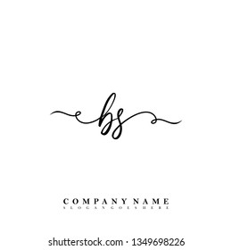 Initial BS handwriting logo