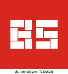 Initial BS letter logo design template vector