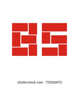 Initial BS letter logo design template vector
