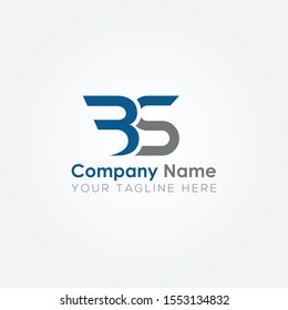 Initial BS Letter logo vector template design. Linked Letter BS Logo design.