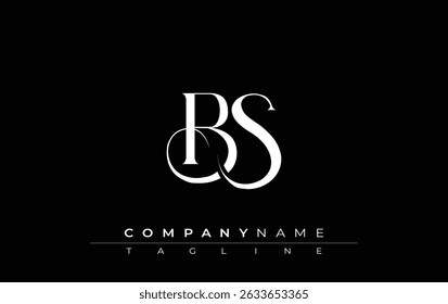 Initial BS Logo Design Vector. Elegant Monogram Logo Design with Decorative Elements and Typography