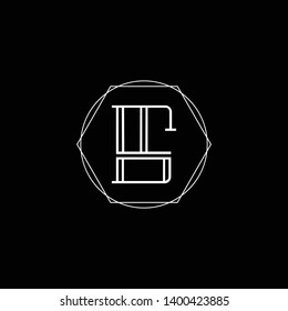 Initial BS SB PS letter logo design in black background
